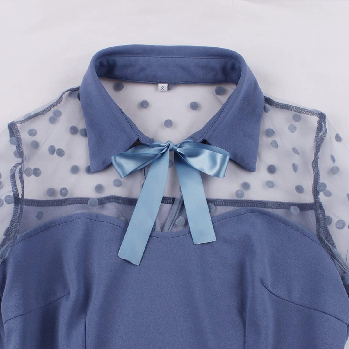 Women's Vintage Polka Dot 1950s Audrey Retro Rockabilly Prom Dress 50's 60's A-Line Cocktail Party Swing Dress - Image 3