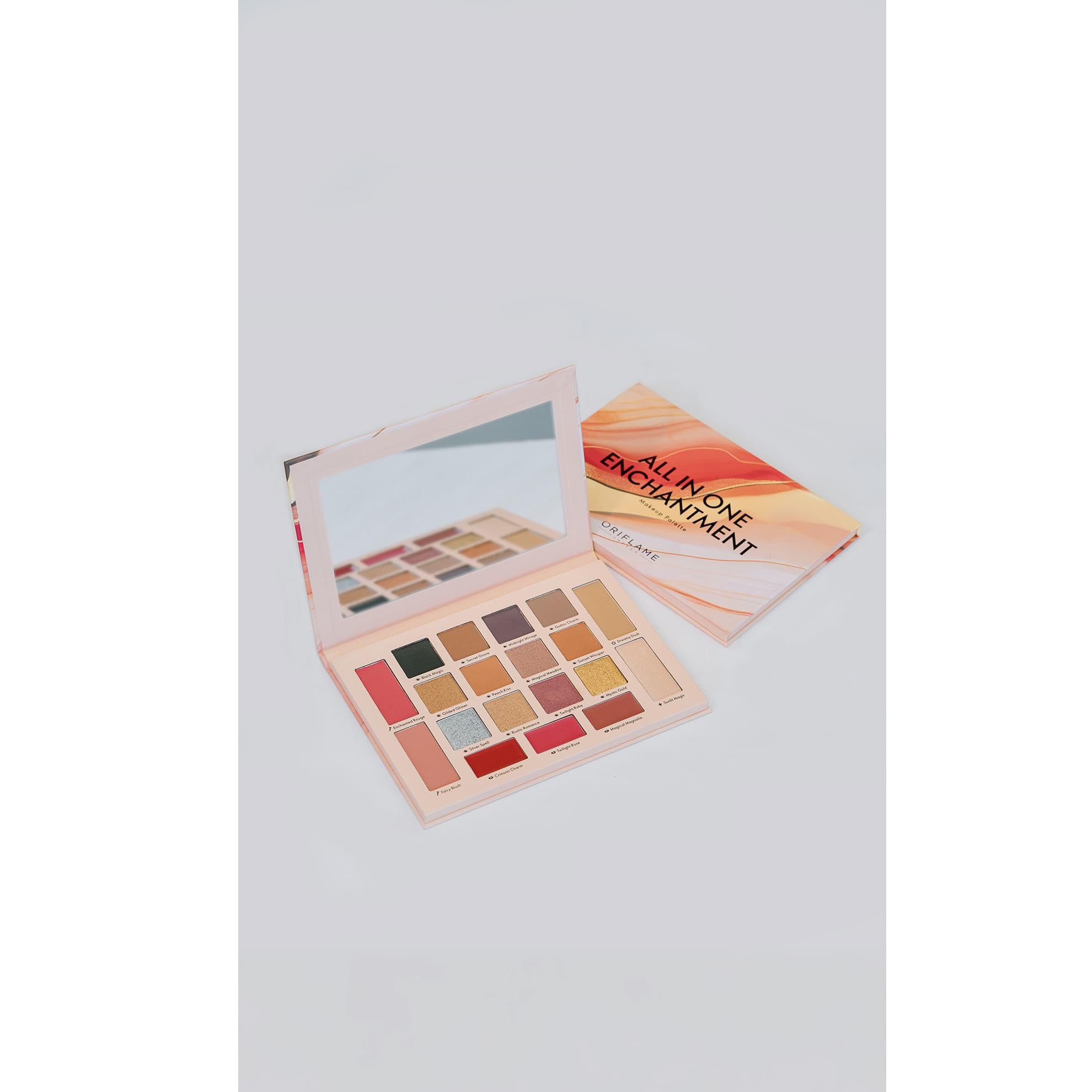 Oriflame All in One Enchantment Eyeshadow Palette, Professional Makeup Kit with Metallic and Matte Shades, Multicolor Pressed Powder Collection-image-38
