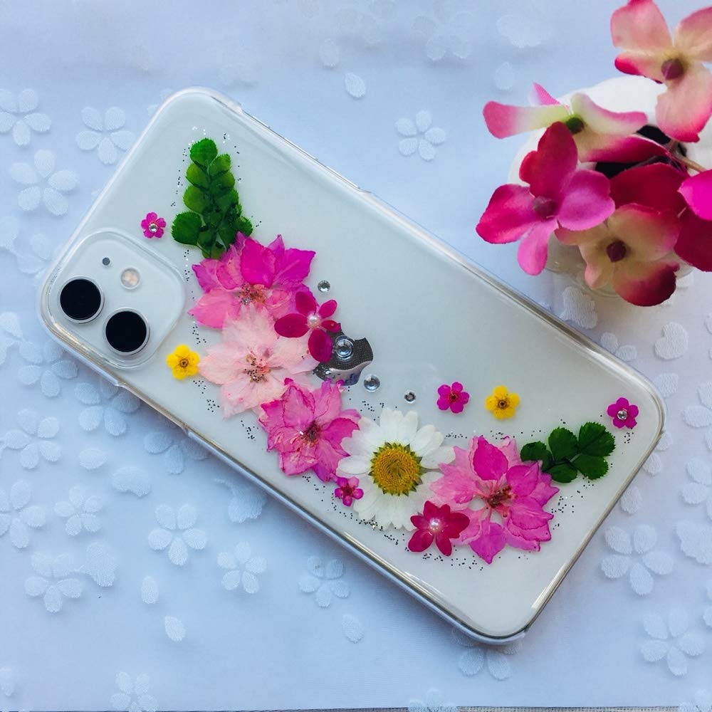 iPhone押し花ケースカバー 楽天市場】クリアiPhoneケース 押し花 iPhone12 ケース iphone