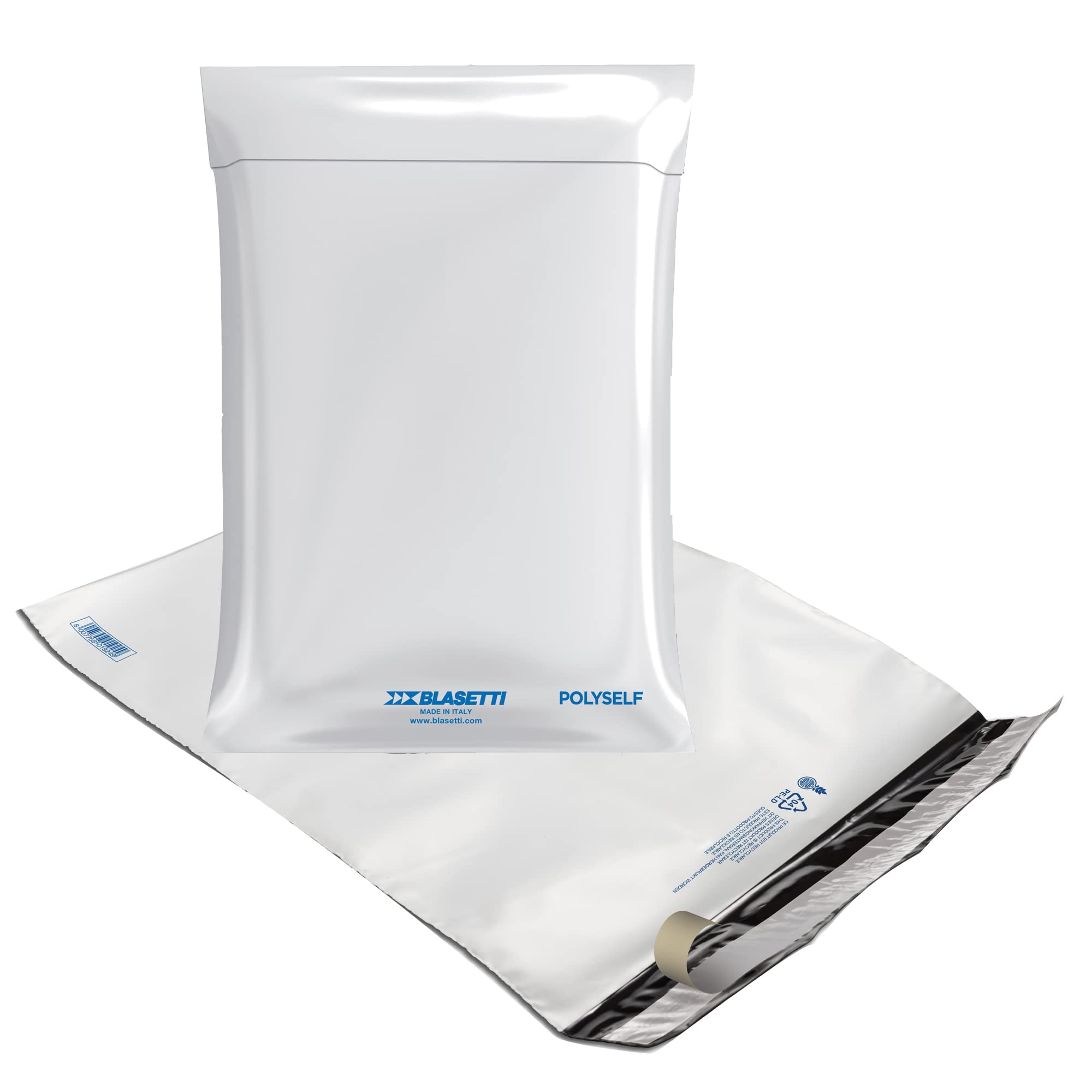 Blasetti 94422 100 Buste in Polietilene Polyself per Corrieri, Bianco/Grigio, 40 X 50 Cm, B3