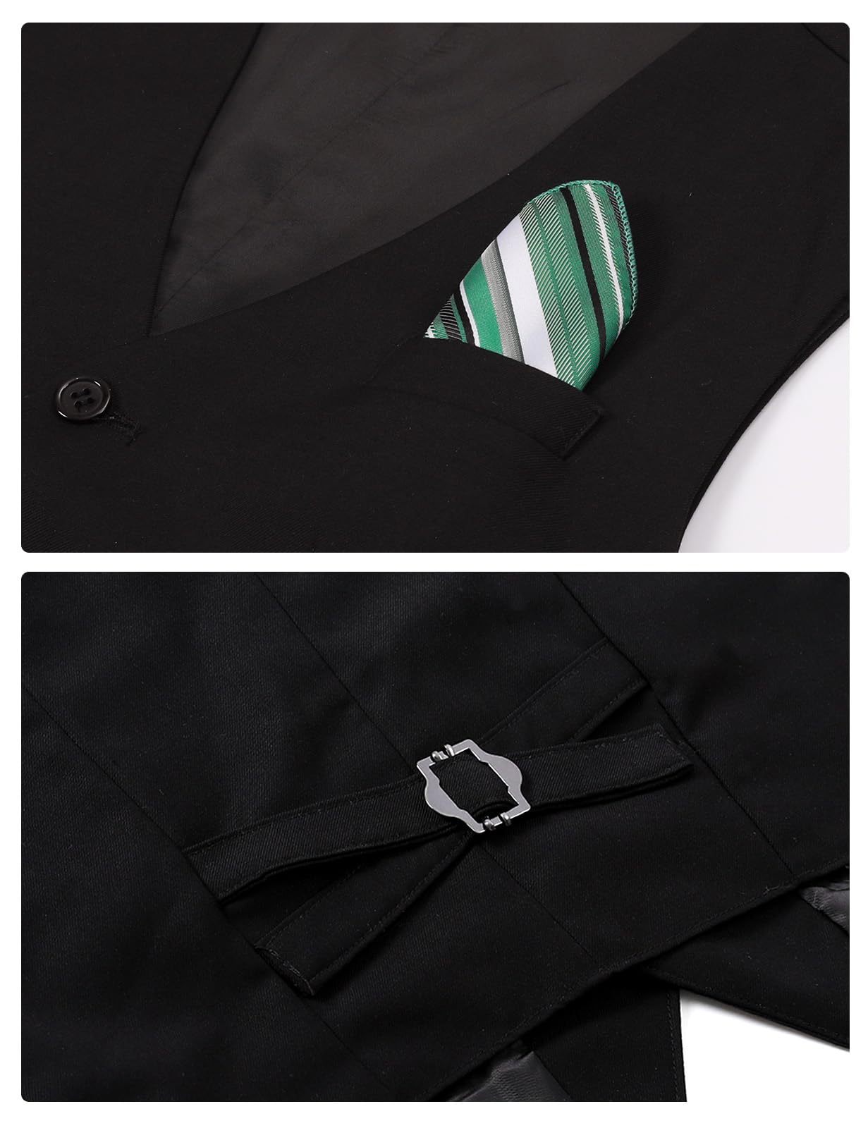 A&J DESIGN 6-teiliges formelles Anzug-Set für Jungen mit Hemden, Weste, Hosen, Krawatte, Fliege und Einstecktuch