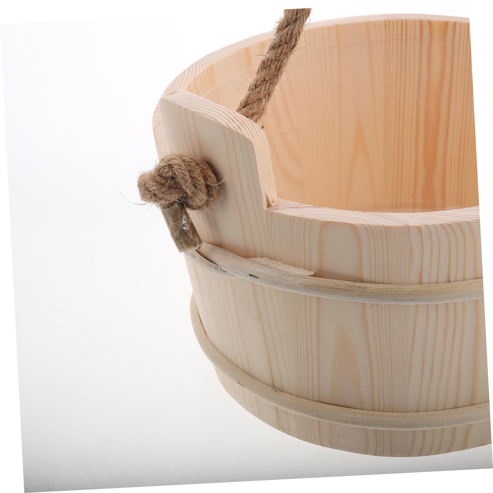iplusmile Secchio in Legno per Sauna Mestolo, Kit Beige per Spa