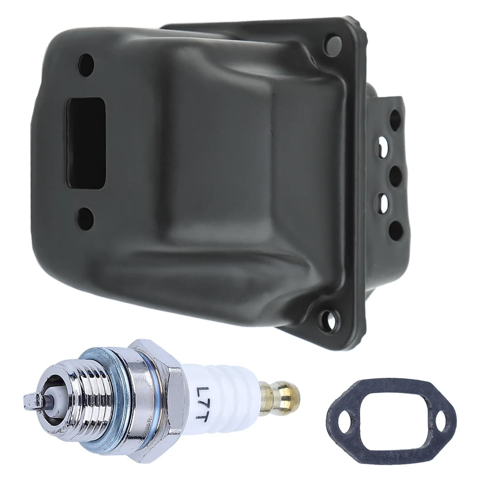 DUNLAP Zestaw uszczelek tłumika wydechowego pasuje do piły łańcuchowej Stihl 024 026 026 Pro MS260 MS 260 PRO ze świecą zapłonową wymień 11211400606