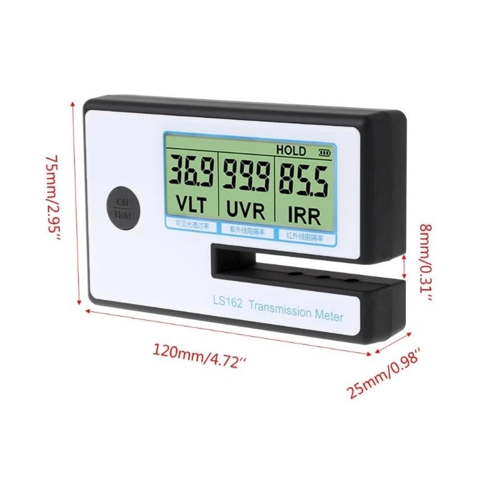 Spektrometer, Fenster-Solartester, Messgerät, Tönung, Solarfolie, Auto-Transmissionsmesser, Gefilmtes