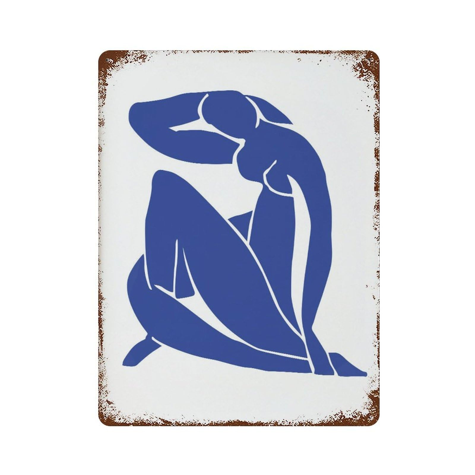 xiaoxiaoshen Matisse Blue Nude Tate Modern Exhibition Wall Decor Art Metal Tin Poster Modern Home Decor Art Home Bar Shop Decorations Vintage Sign 40x30cm