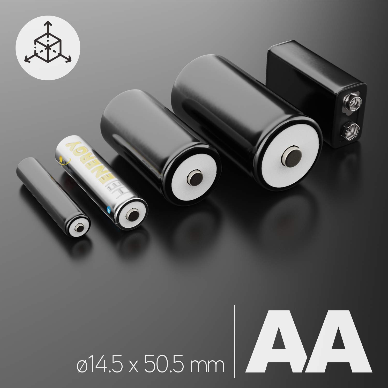 HEITECH AA Mignon 2000 mAh 1,2 V NiMH certificato TÜV 16 pezzi – Batterie ricaricabili con bassa autoscarica – Batterie per dispositivi ad alto consumo energetico