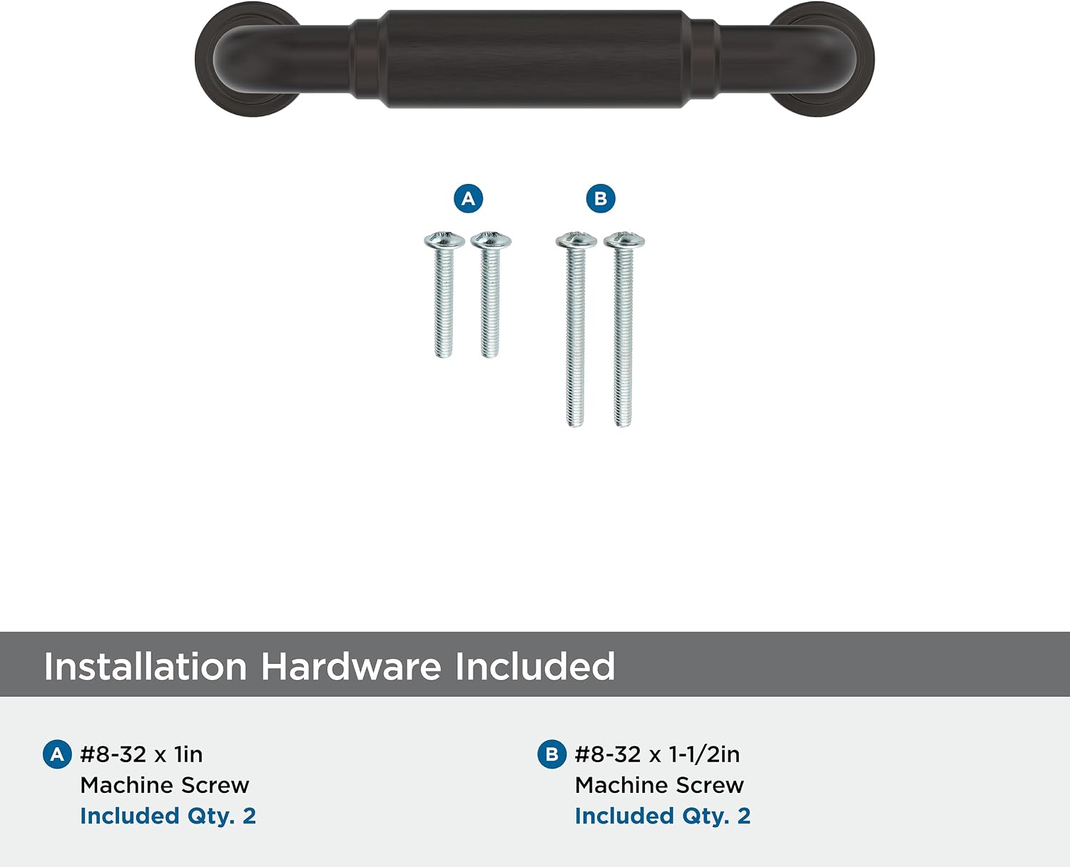 Amerock Coble 3 inch (76mm) Center-to-Center Oil-Rubbed Bronze Cabinet Pull, BP37661ORB