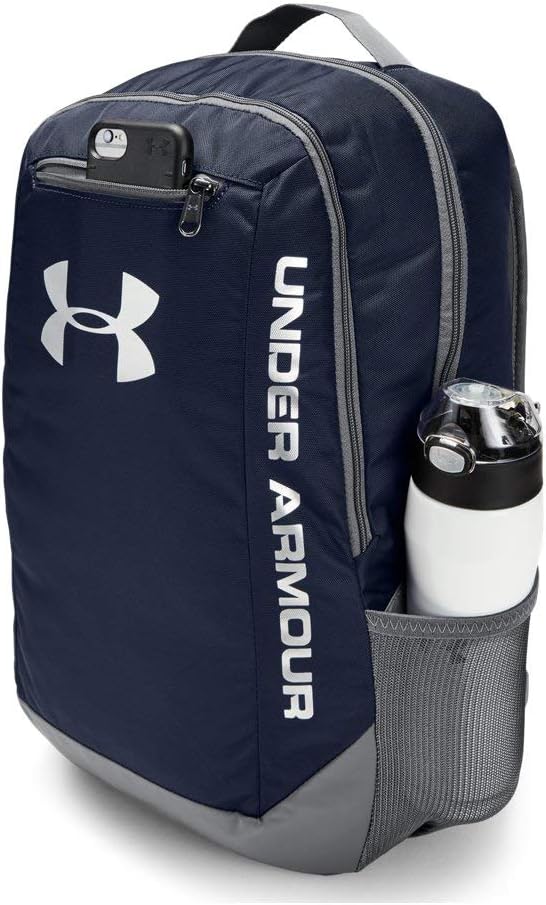 Under Armour Men's Hustle LD Water Resistant Backpack Laptop, Midnight Navy (410), One Size