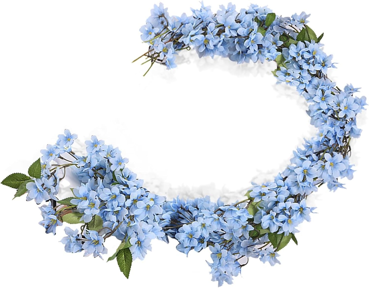 NCOALE 2 Pcs Cherry Blossom Artificial Flowers, Artificial Plant Rattan 5.7FT Hanging Vine Artificial Flower Garland