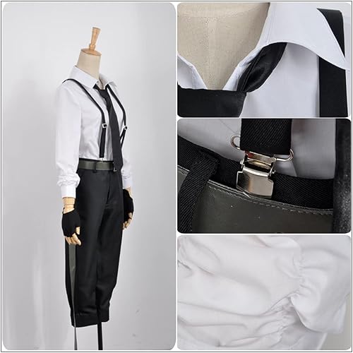 Miniatura 7 de Weixu Disfraz de anime Bungo Stray Dogs Nakajima Atsushi para cosplay, uniforme con corbata para fiesta de Halloween