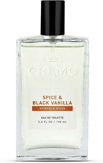 Cremo Cologne for Men - Spice & Black Vanilla Mens Cologne Spray - An Explosion of Vibrant Spices, Dark Woods and Black Vanilla, Fragrances For Men, 3.4 Fl Oz