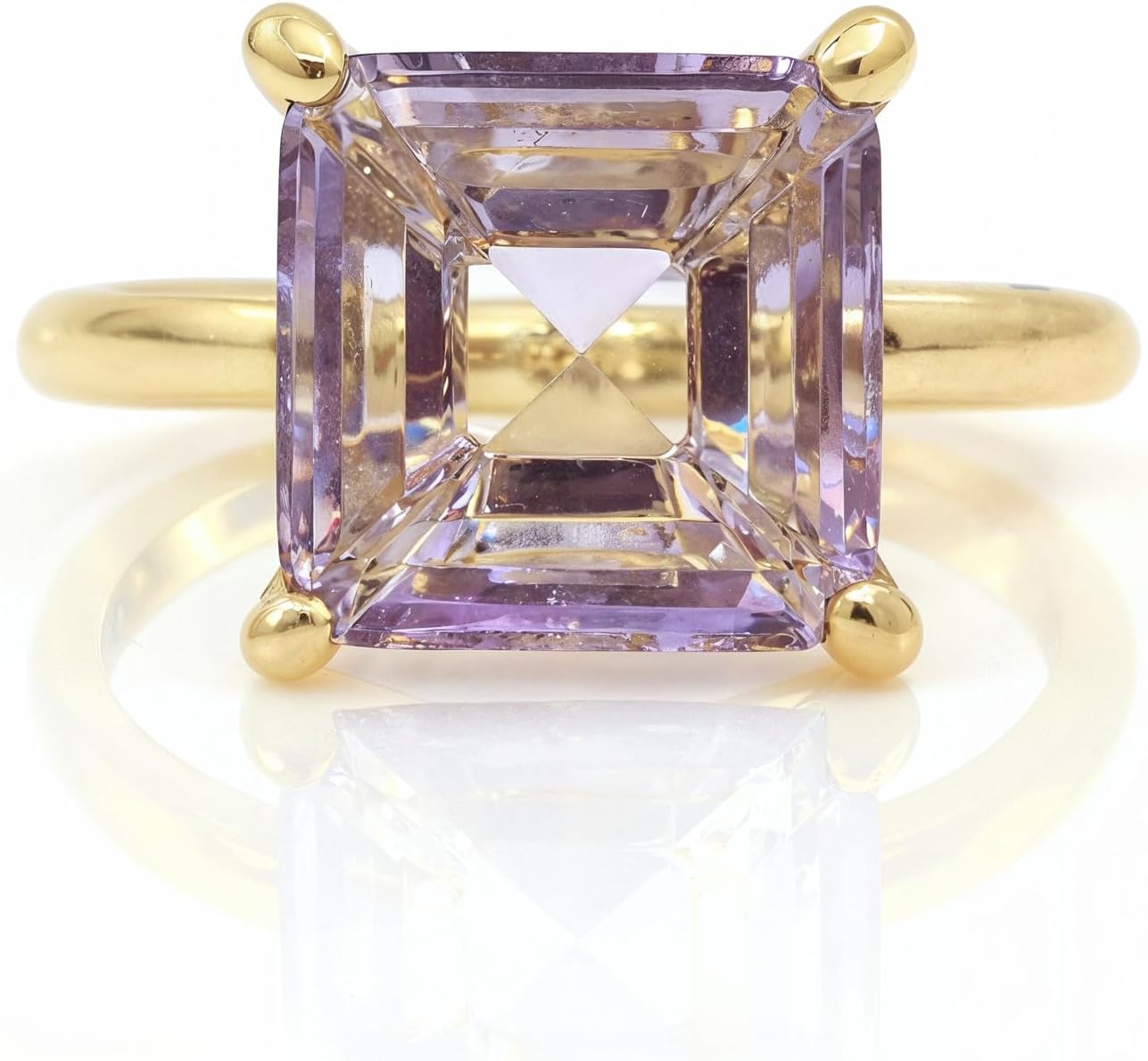February Birthstone Jewelry - Adorable Amethyst Rings for Women in 14K Gold - Special or Casual Wear Jewelry - With Fancy Box