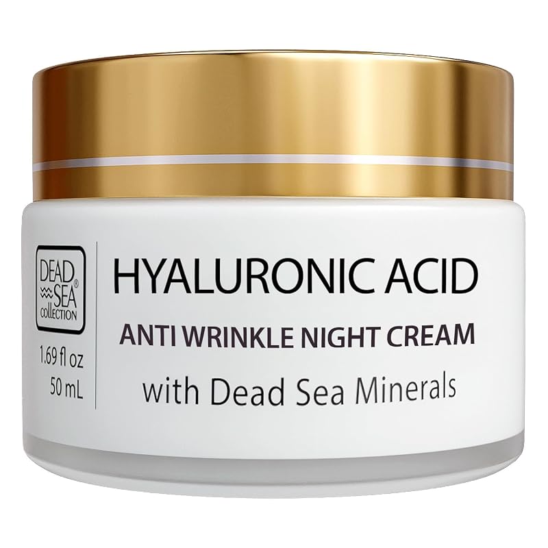 Dead Sea Collection Creme Noturno Facial com Ácido Hialurônico 5%, Minerais do Mar Morto e Vitamina E, 50 mL