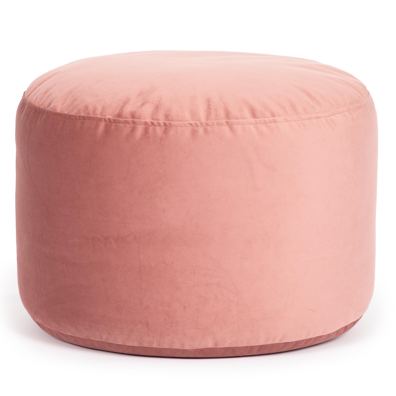 Gouchee Home Belgique Round Velvet Pouf, Foot Stool, Stuffed Ottoman Bean Bag Chair - Plush, Stylish, Lightweight, and Comfortable Furniture Accessory
