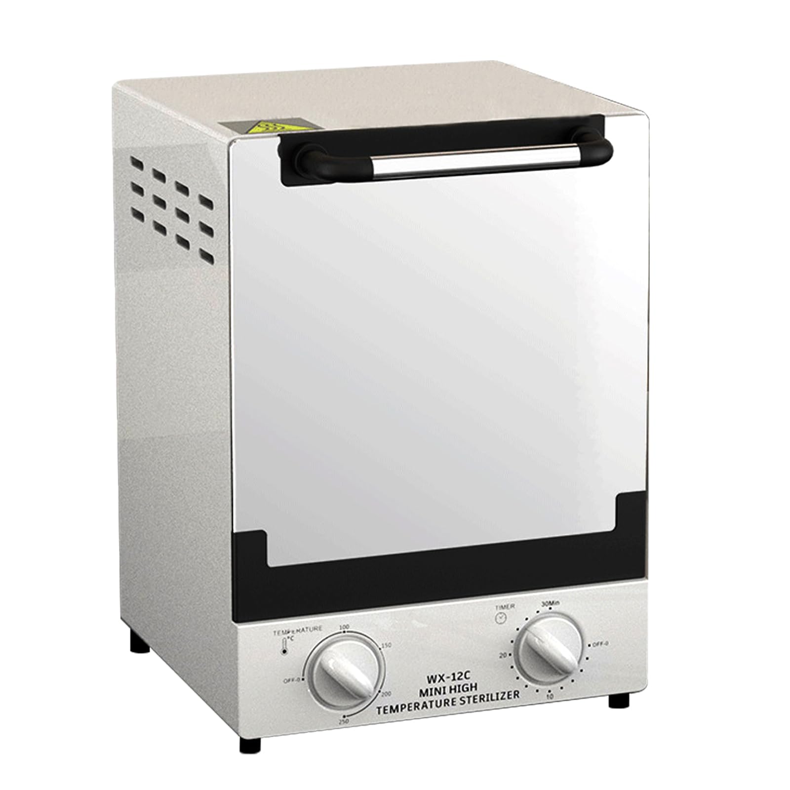 Hochtemperatur Sterilisator 12L, 1000W Trockenhitze-Sterilisator bis 250°C & Timer 0-30 Minuten, Double Shelf Heißluftsterilisator mit Tablett für Nagelstudio, Tattoo, Zahnarzt, Beauty