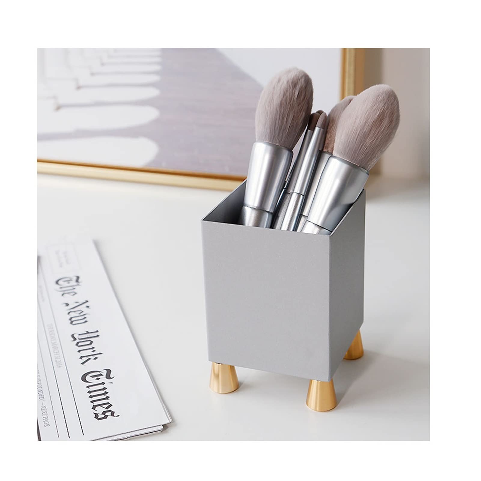 LOWLIU Portapenne Porta a Penna Moderna Moderna Desktop Matita for Tazza da stoccaggio da Office scrivania for la Matita spazzolino Forniture per Ufficio (Color : B)