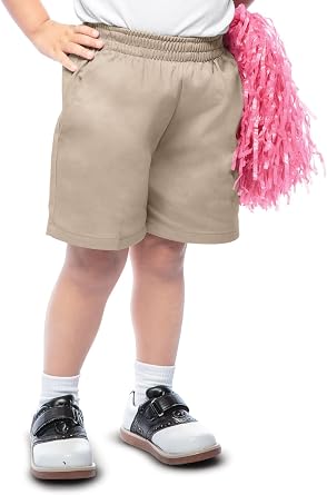 Classroom Uniforms Pull On Shorts for Boys & Girls With Elastic Waistband 52132, 12, Khaki