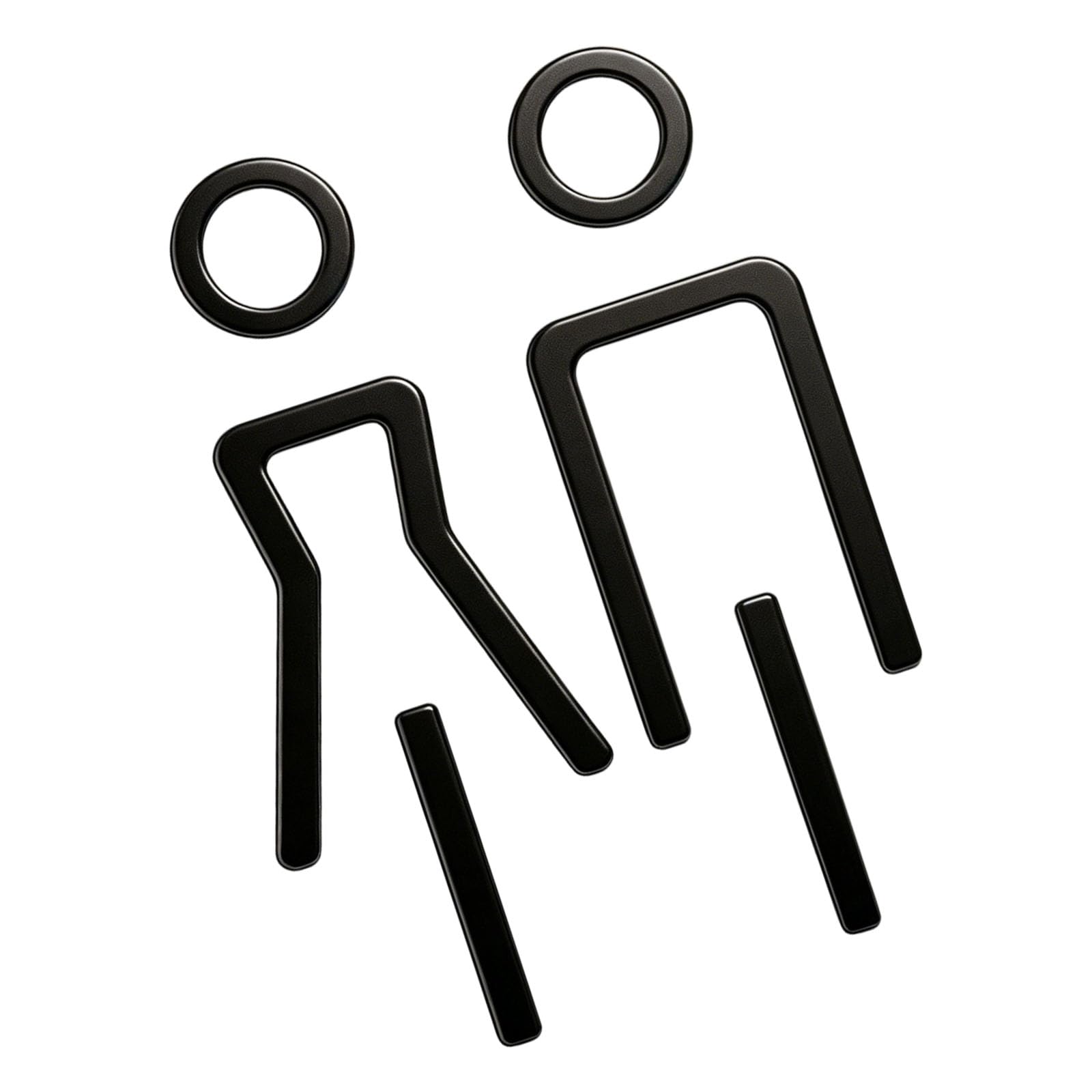 Bathroom Door Sign Set Acrylic Male Female Symbols, Toilet Signage Sticker, Adhesive-Backed Raised Markers for Restroom Entrances and Washrooms Toilet Door Sign Set Acrylic Male Female Symbols