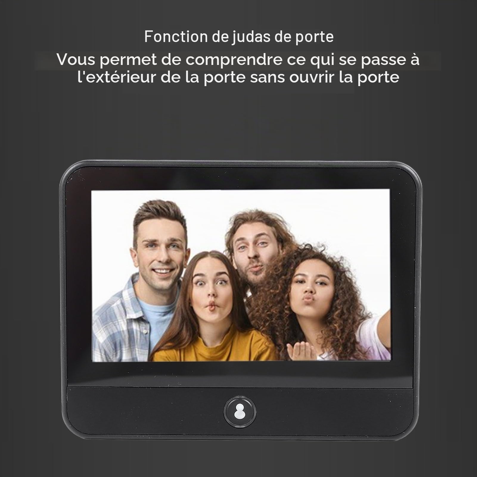 Judas de Porte Numérique, Caméra Judas de Porte sans Fil WiFi 1080P avec écran HD, Grand Angle 120°, pour Application TUYA, capacité de Batterie 5000 MAh, pour la sécurité de la