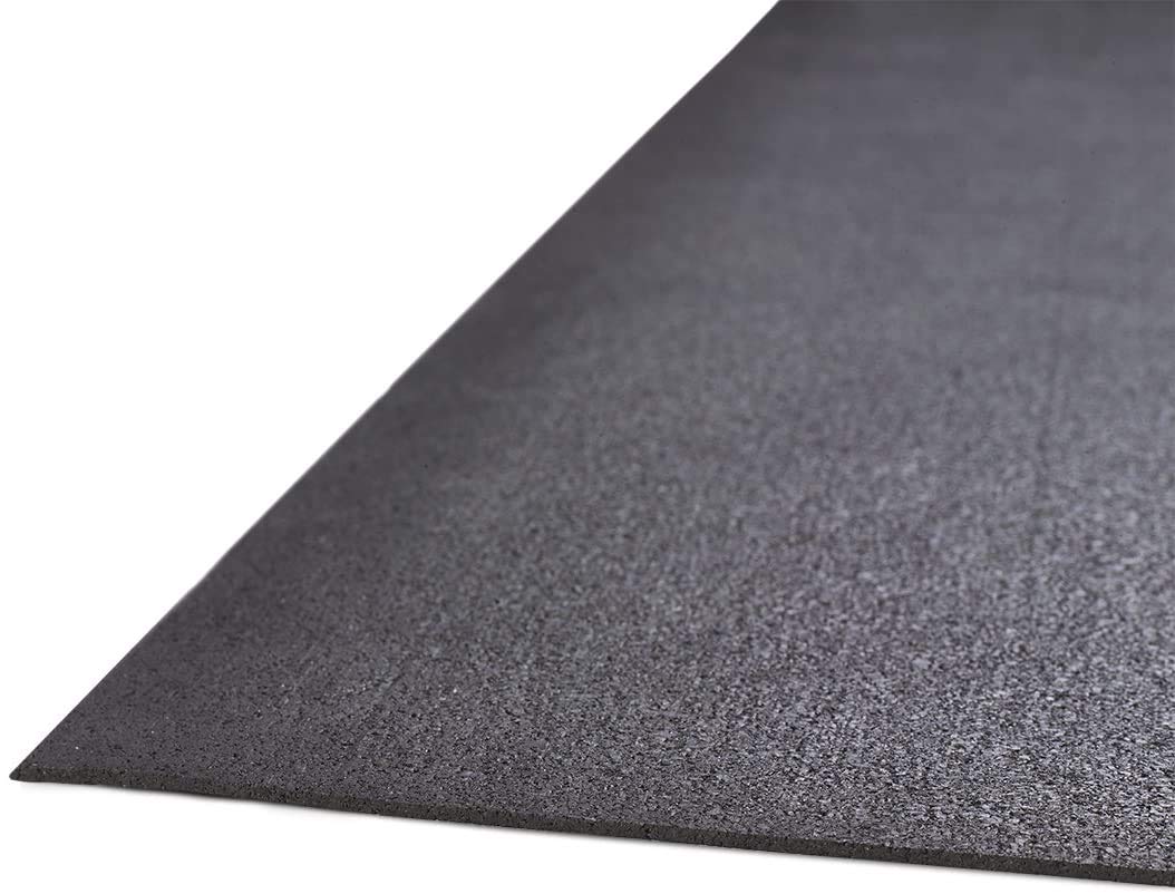 LifeSpan Fitness Exercise Large Black Equipment Mat for Under Treadmill, Rowing Machine, Elliptical, Fitness Equipment, Home Gym Floor Protection