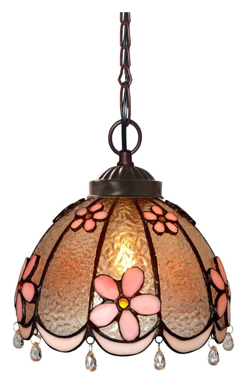 Buy Pink Threedimensional Flower Hanging Light Fixtures Stained Glass