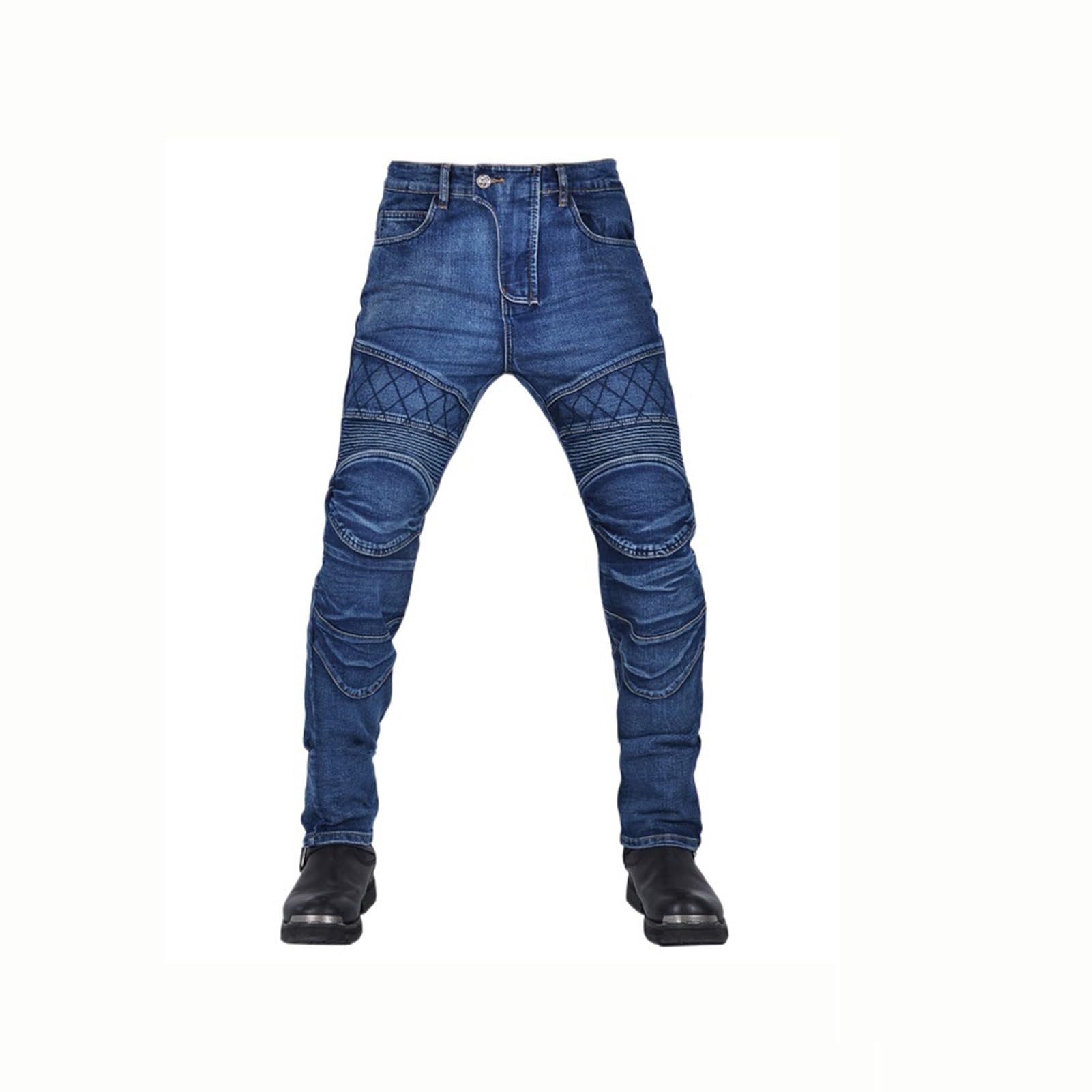 『TEN DENIM XXX BLACK 38』 Motorcycle Pants with CE Armor Motocross Racing Jeans with Zipper