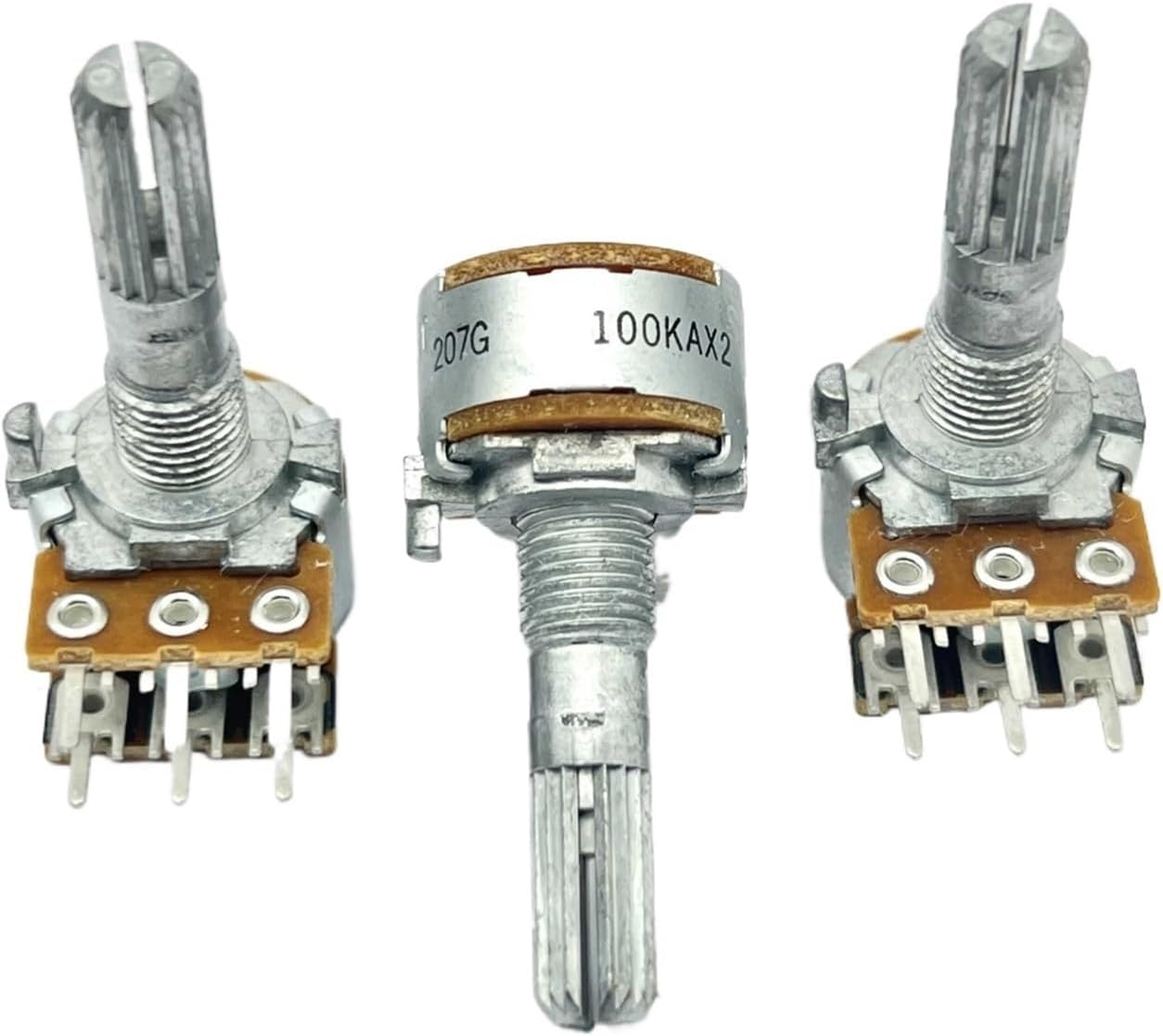 1 pcs RK163 Duplex Volume Potentiometer A100K*2 Axis Length 25MM