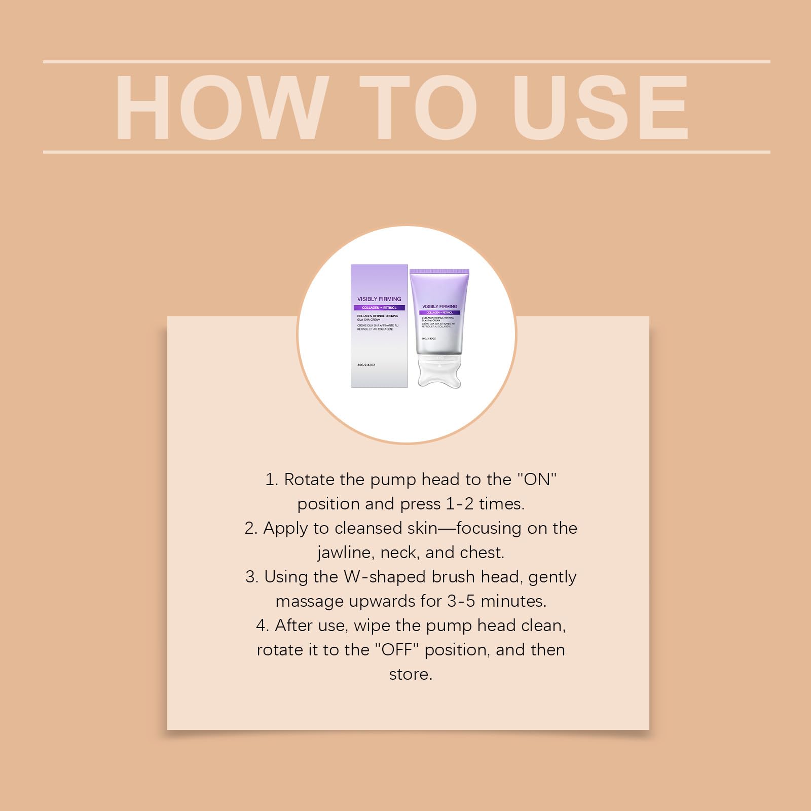Retinol-Kollagen-Straffende Gesichtscreme mit integriertem Gua-Sha-Massagegerät, Anti-Aging-Feuchtigkeitscreme, Sofort-Straffungs- und Anti-Falten-Creme, Glättende und feuchtigkeitsspendende (5PCS)