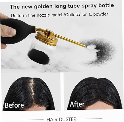 Miniatura 7 de Botella de spray de fibra para el cabello, aplicador de precisión, boquilla espesante, contenedor de polvo de crecimiento tranparente para aplicador