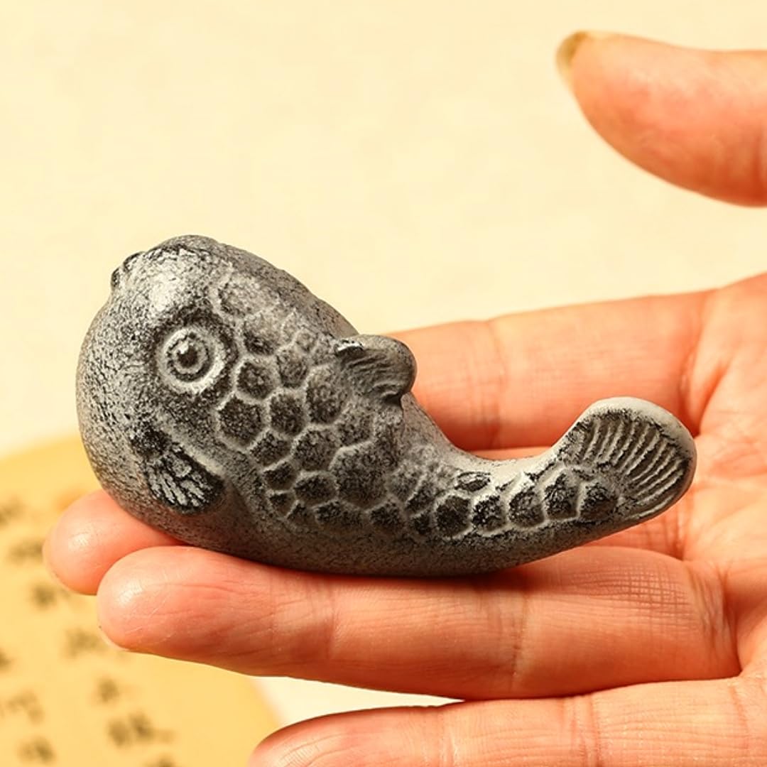真鍮製 魚の置物　文鎮 オブジェ 焼き魚 Amazon | Eeeza 筆置き 文鎮 魚の造形 ミニ ふぐ 鋳鉄文鎮 ペン立て