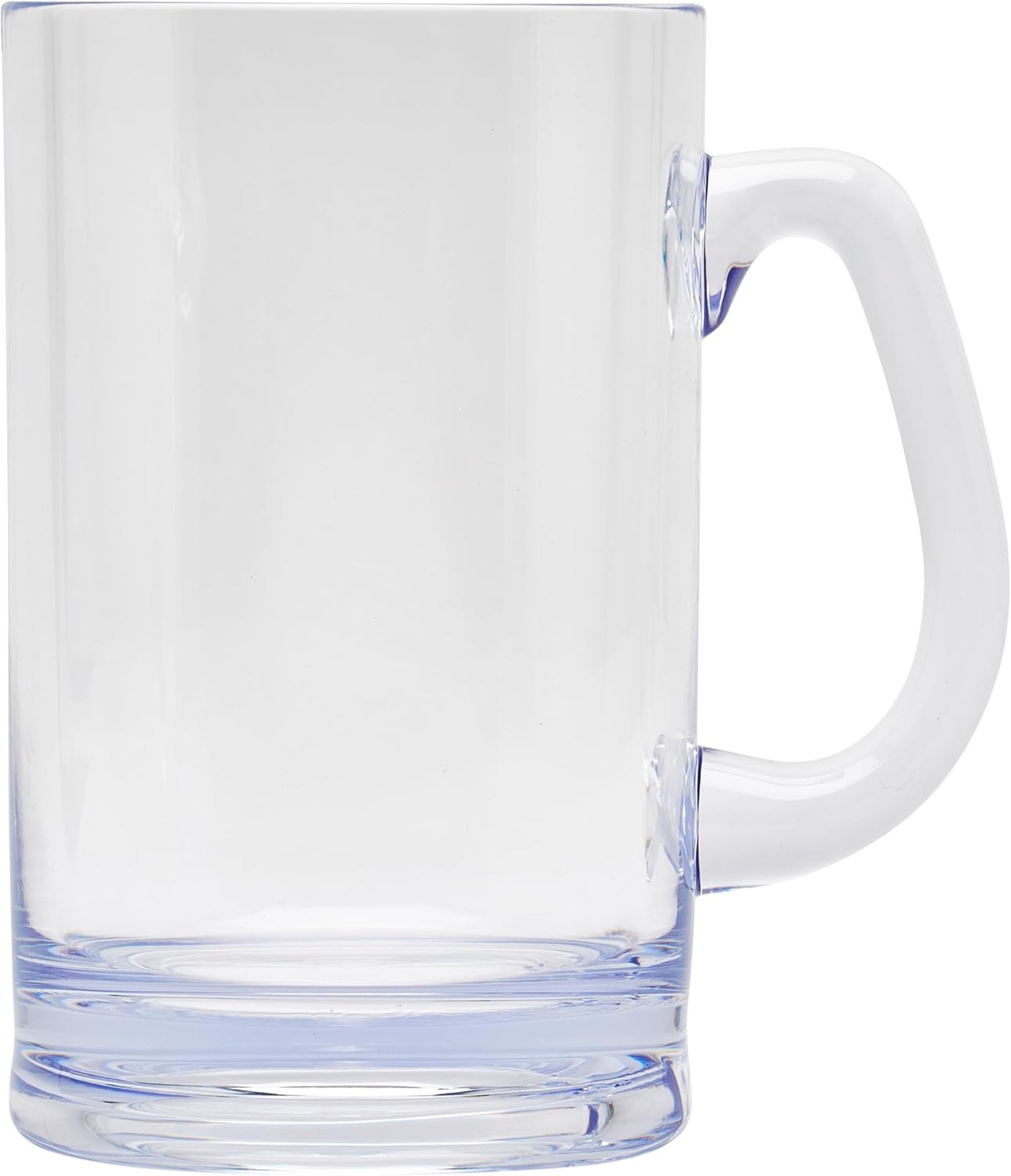 G.E.T. SW-1464-CL-EC BPA-Free Break-Resistant Plastic Handled Beer Mugs, 20 Ounce, Clear (Set of 4)