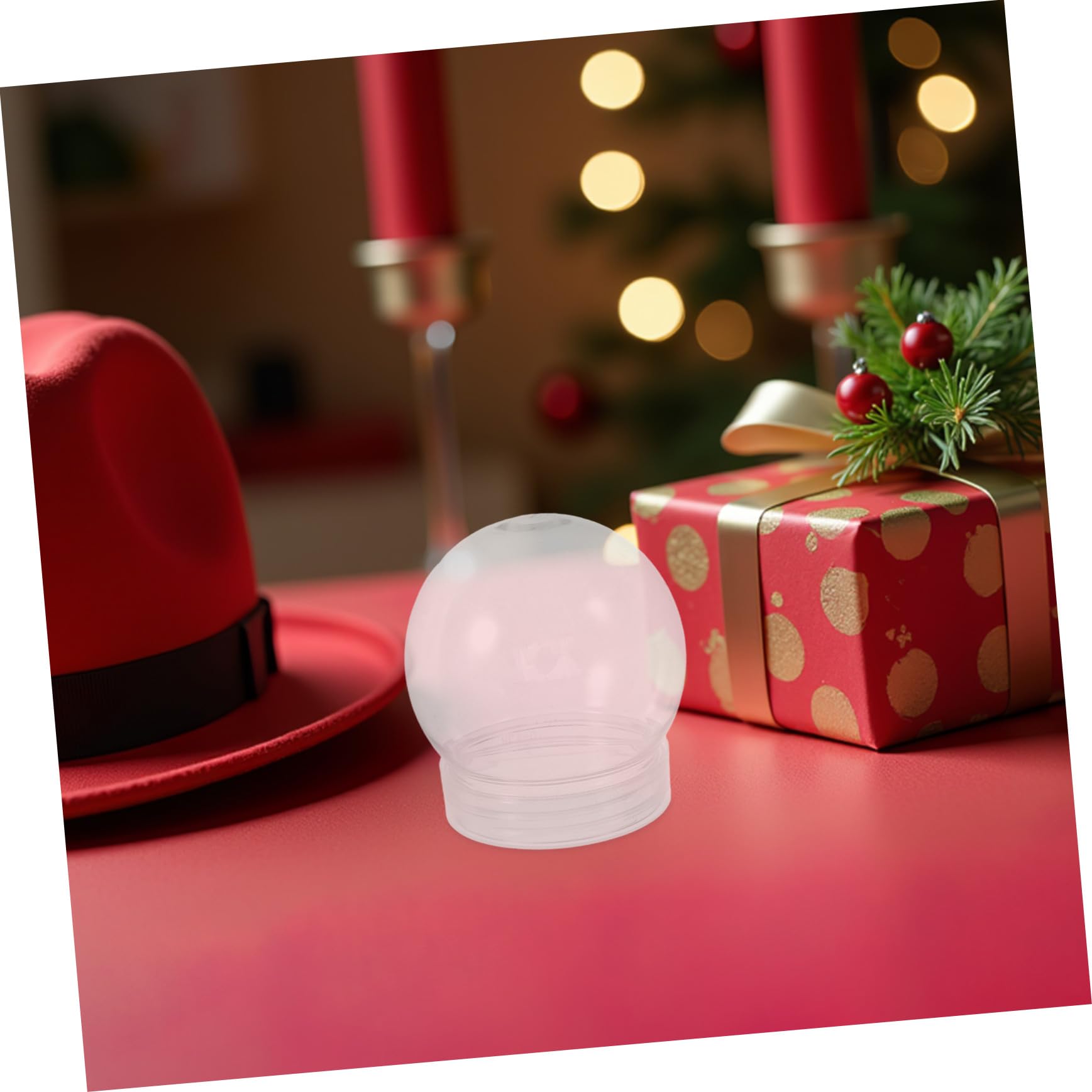 Boule à Neige Transparente Soi-même 150ml en Plastique Ronde Lot de 24 Pièces Haute Transparence Loisirs Créatifs Décoration De Noël