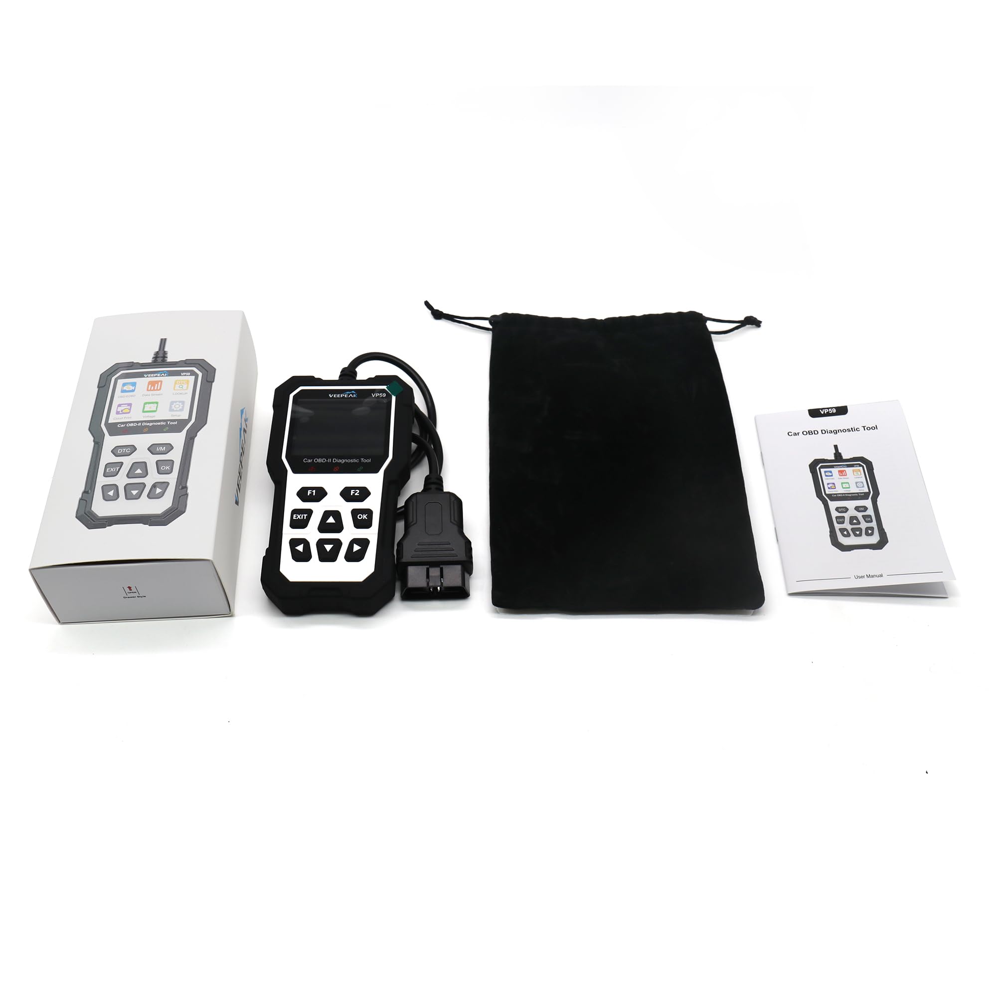 Veepeak OBD II Scanner Auto – EOBD Lecteur de Codes Défaut Moteur avec Réinitialisation pour Voitures Essence (2001+) et Diesel (2004+)