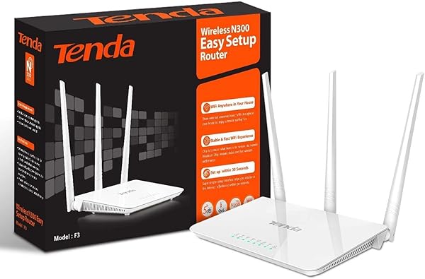 Tenda F3 N300 Router Wi Fi 300 Mbps a 2 4 GHz 4 10100M Porti 3 5dBi Antenne Wireless OnOff Power OnOff WPS