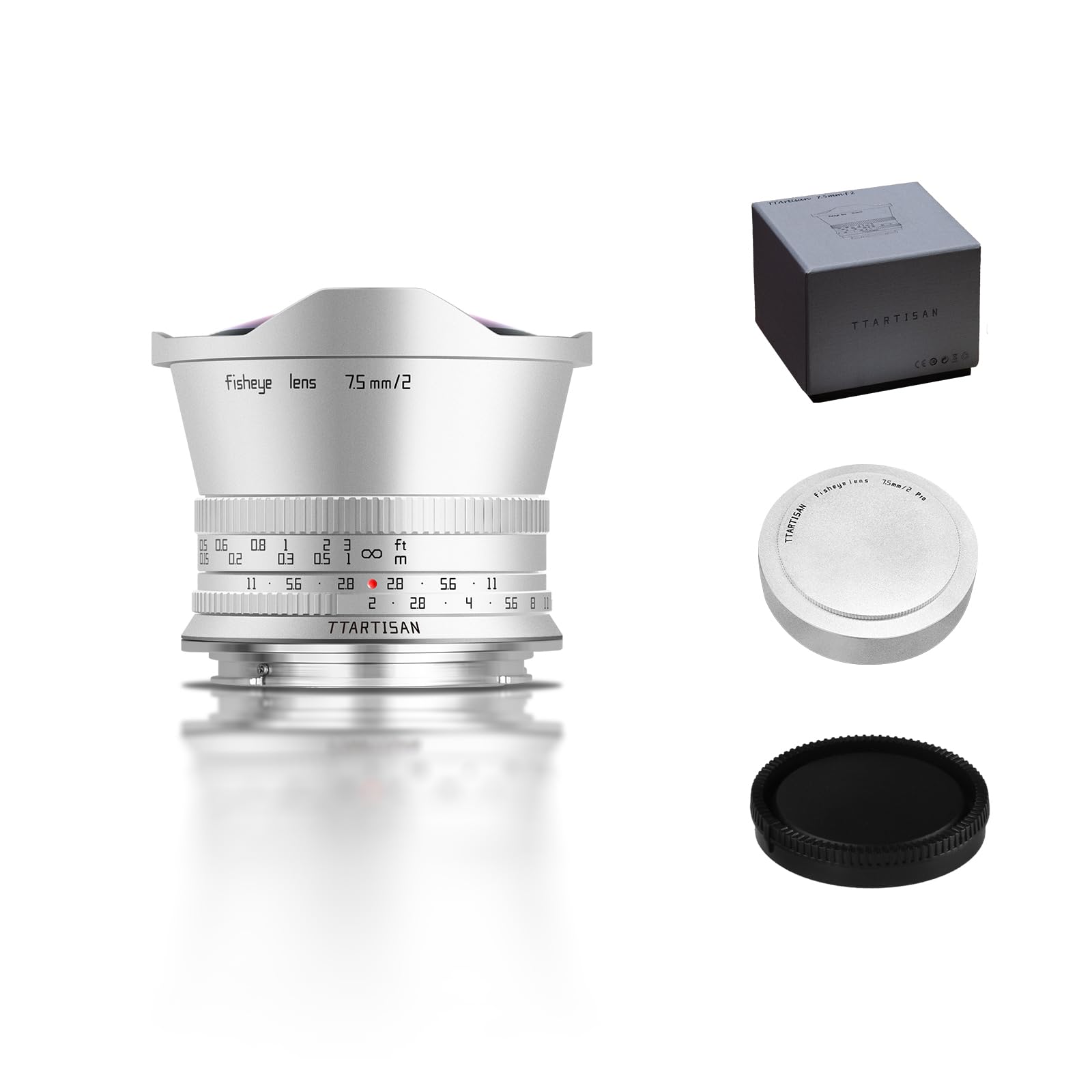 Amazon.com : TTARTISAN APS-C 7.5mm F/2 Silver Fisheye RF Mount