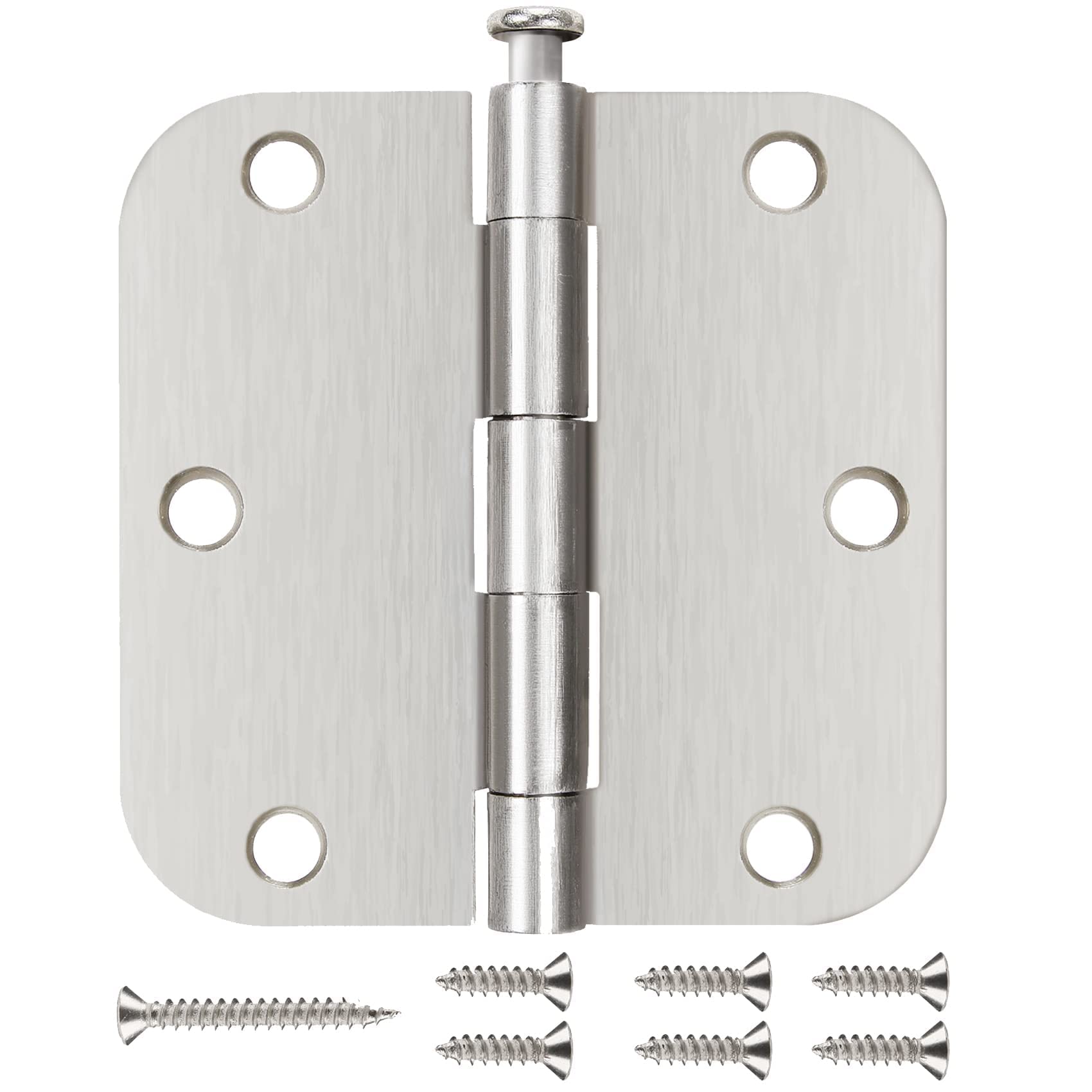 Rounded 24 Pack Black Door Hinges 3.5 Inch 5/8" Radius Ball Bearing — Amazon image 10