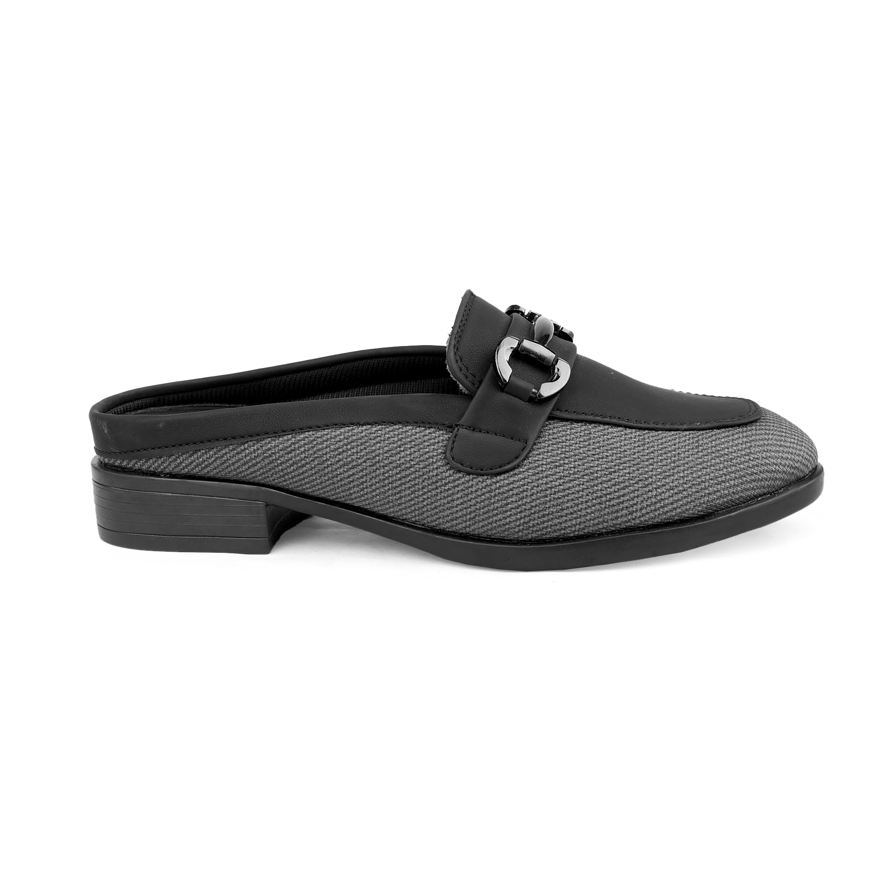yuvrato baxi Women's Office Wear Mule Shoes and Casual Slip-On Loafers with Faux Leather Material, Fabric Side Panels and Anti-Skid TPR Sole.-picture-19