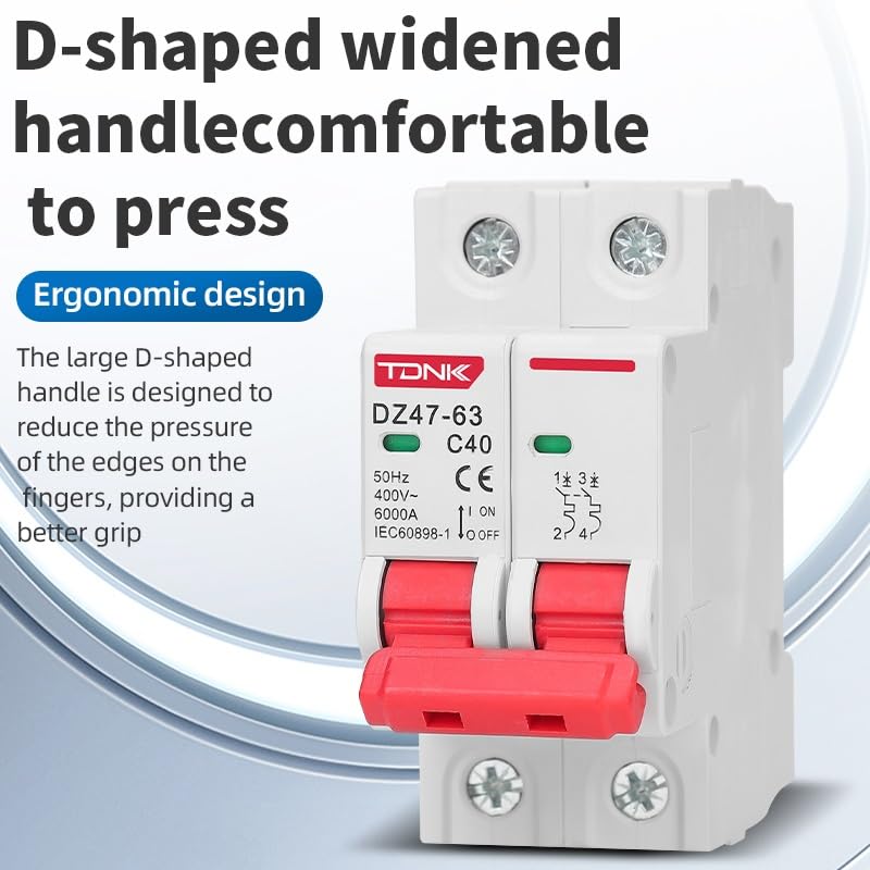Disjoncteur DZ47 4P 3A type C pour rail DIN AC 400V