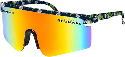 FOCO Gafas de sol de montura grande con logotipo del equipo de la