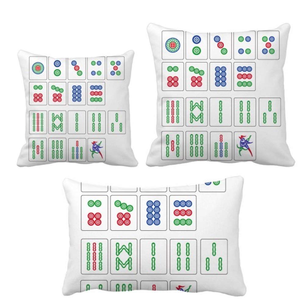 Housse de coussin mahjong de qualité supérieure aux détails fins