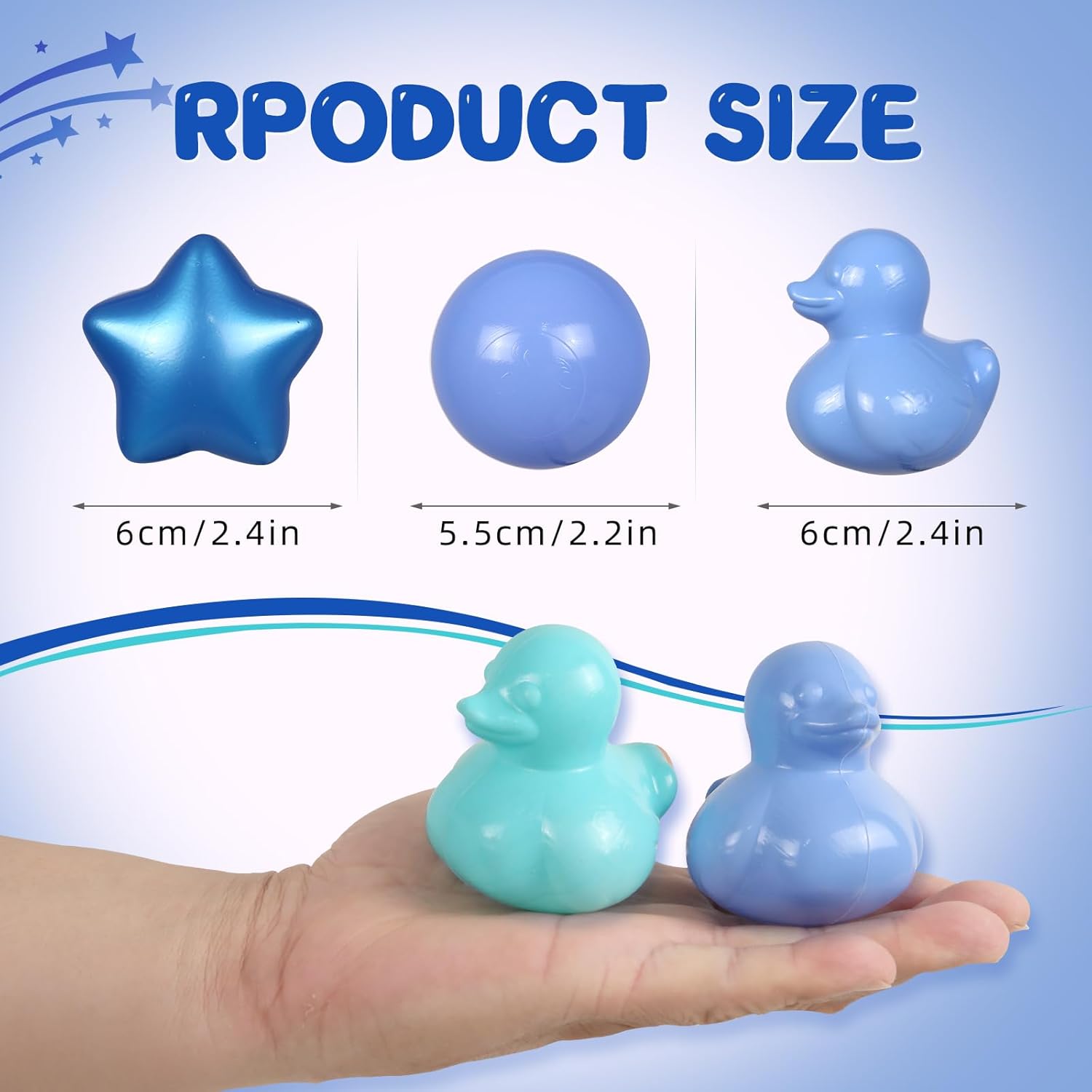 Foldable Ball Pit with 100 Duck Star Balls