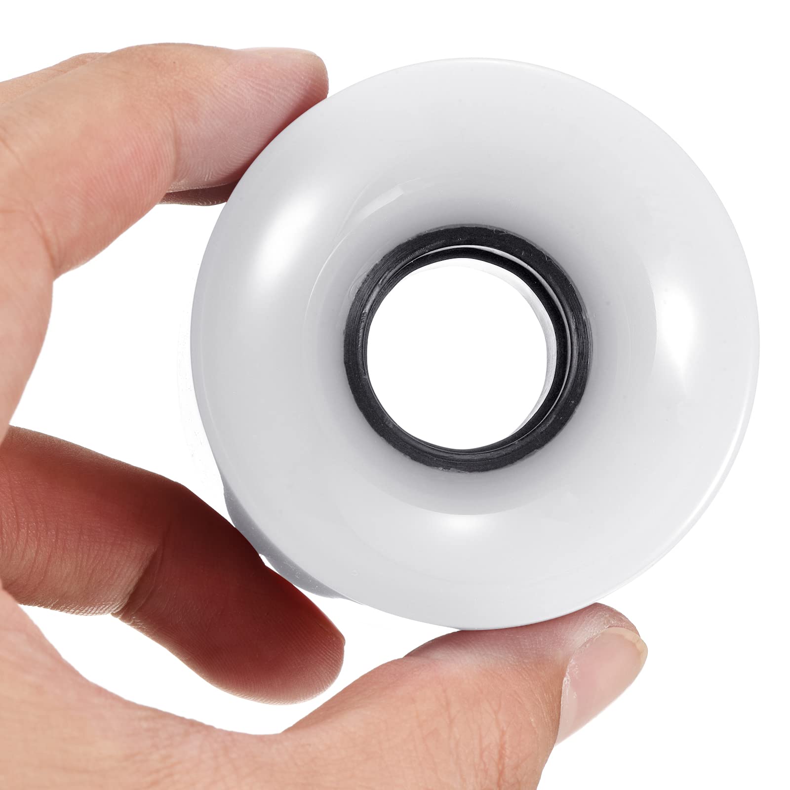 PATIKIL Lot de 4 roues de rechange pour skateboard 78A Blanc 60 mm