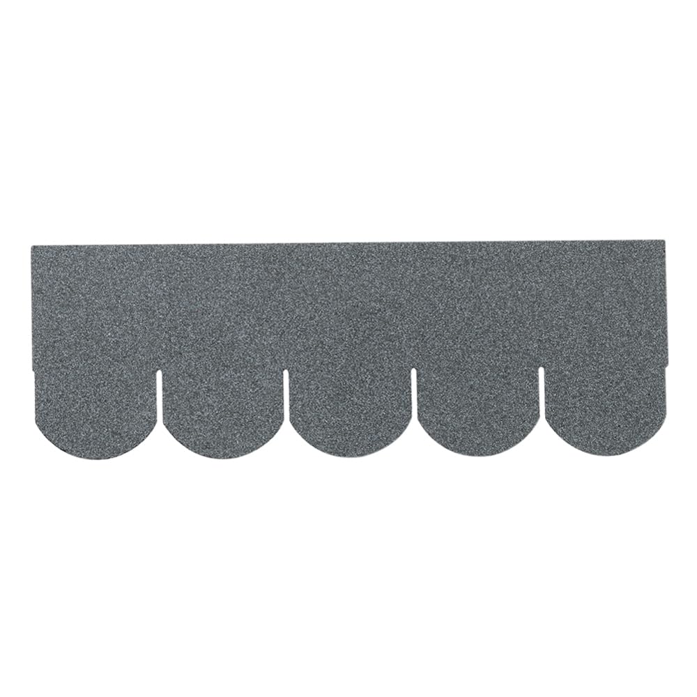 INMOZATA 18pcs/2.61sqm Asphalt Roofing Tiles, Thickness 2.7mm Self-Adhesive Roofing Felt Tiles for Roof Sheds, Weather Resistant Waterproof Roof Shingles(Grey, Fish Scale)
