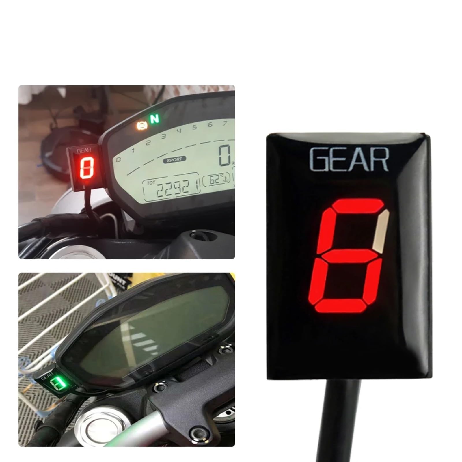 Indicatore Di Marcia Moto Compatibile Con Ducati Per Monster 696 795 796 797 1100 1200R 1 Pz Indicatore Di Marcia Per Moto Livello 1-6 Per Accessori Per La Visualizzazione Della Marcia