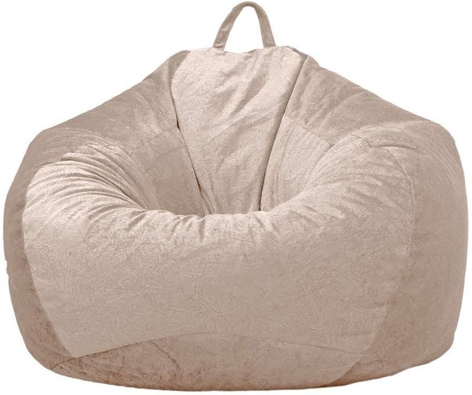 Velvet Covers for Bean Bag Sofa Chair Without Filling Lounger Seat Bean Bags Puff Couch Home Living Room Lazy Sofa Covers S/M/L(D,90)