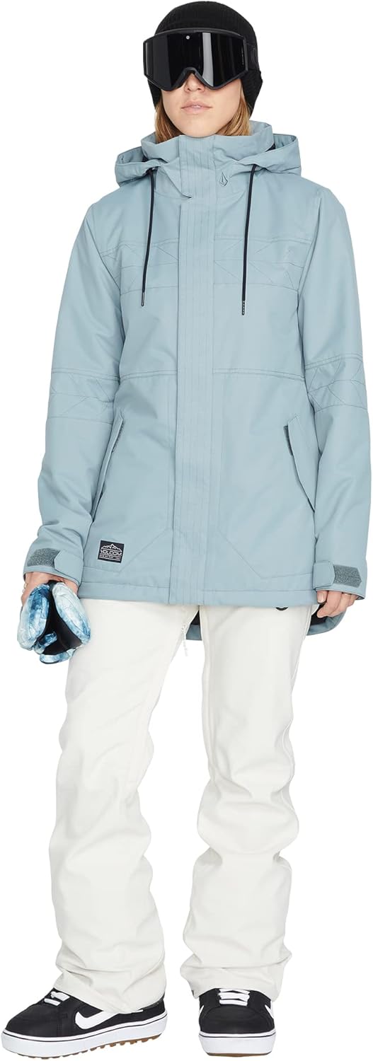 Miniatura 3 de Volcom Fawn - Chaqueta con capucha para mujer con aislamiento para snowboard y esquí Violeta Violet Ice