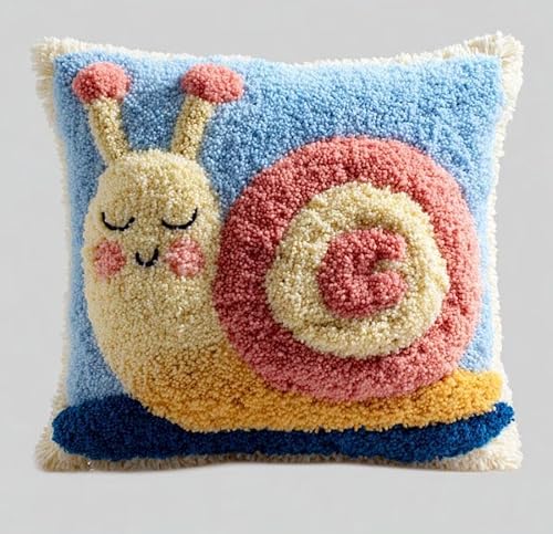 kitphoenix Latch Hook Cushion Kits for Adults Snail