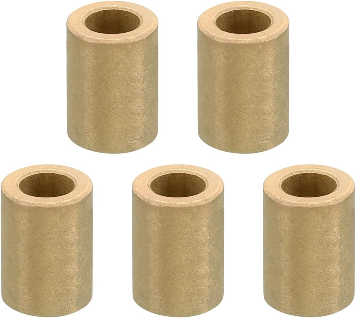PATIKIL M6 Brass Spacers, 5 Pcs Metal Spacer Brass 6mm ID x 8mm OD x 4mm L Brass Spacers Screw Standoff for 1/4inch or M6 Screw Bolts