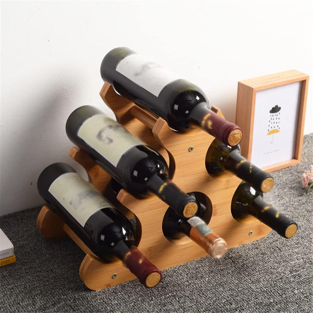 Wooden Wine Rack Decoration Desktop Bottle Storage Cellar