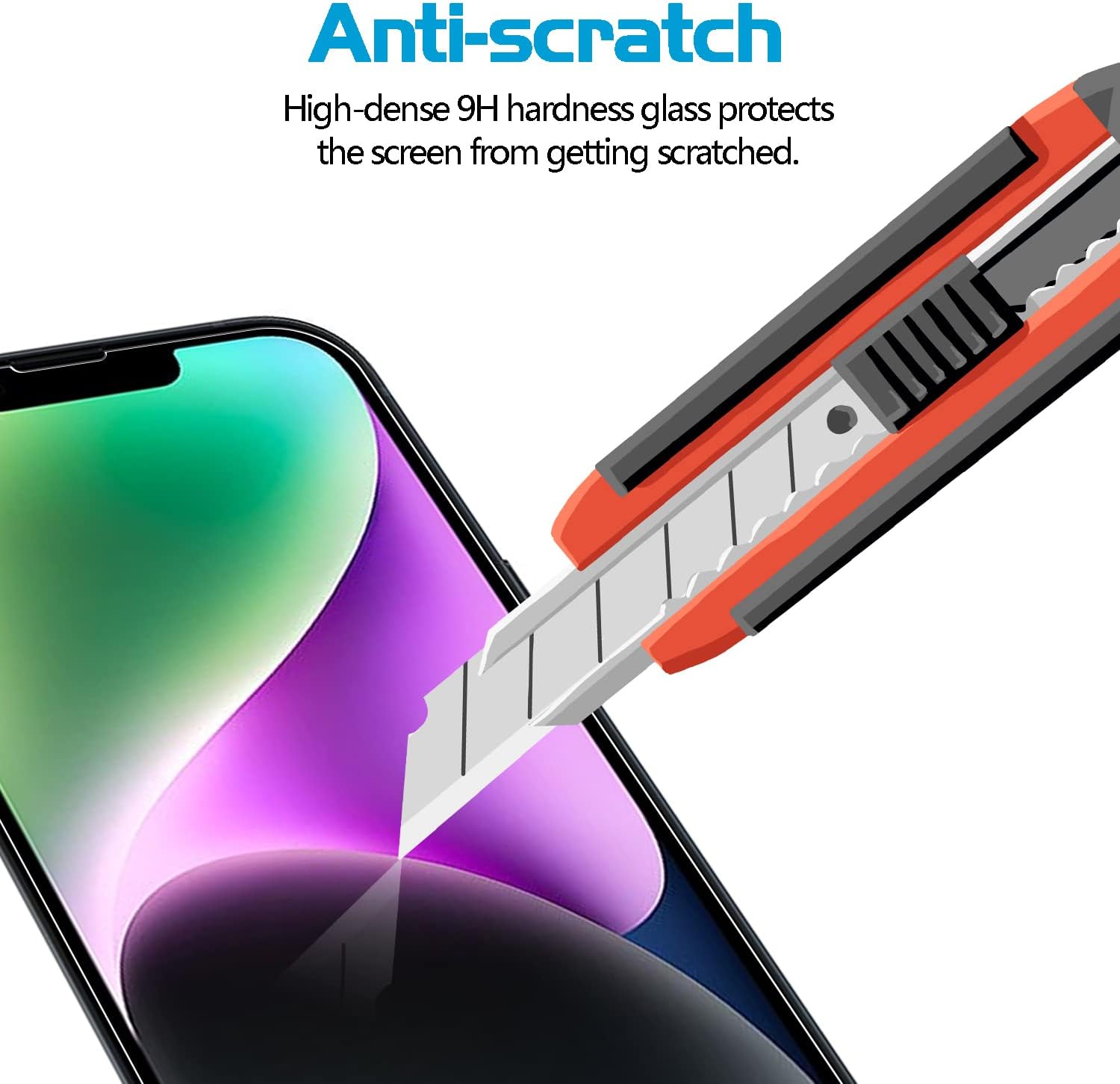 3-Pack, XunyLyee Screen Protector for iPhone 13/13 Pro/iPhone 14/ iPhone 16e 2025 6.1 Inch Tempered Glass Film Bubble Free - Image 4